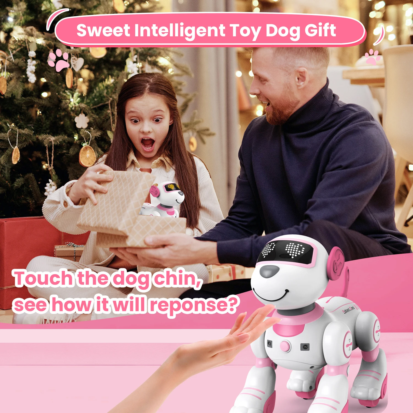 Remote Control Robot Dog Programmable Smart Interactive Stunt Robot Dog With Touch Function Singing Dancing Walking Smart Toy