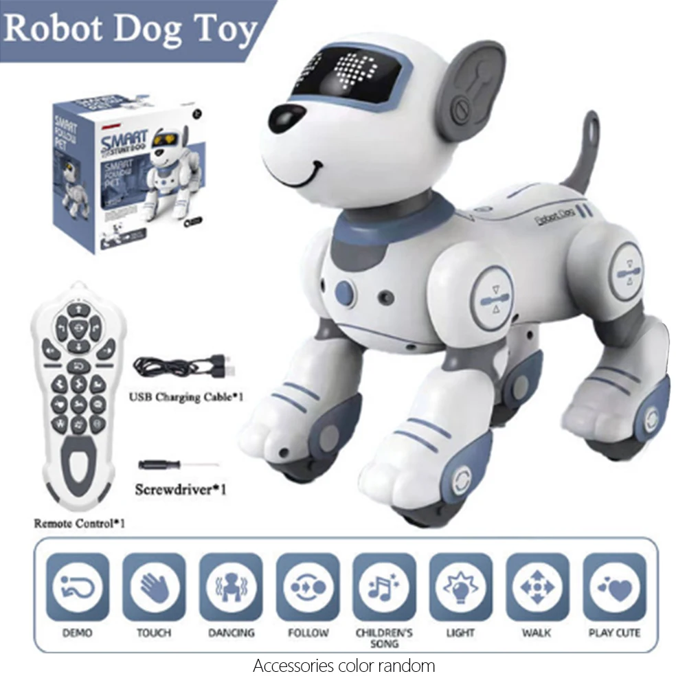 Remote Control Robot Dog Programmable Smart Interactive Stunt Robot Dog With Touch Function Singing Dancing Walking Smart Toy