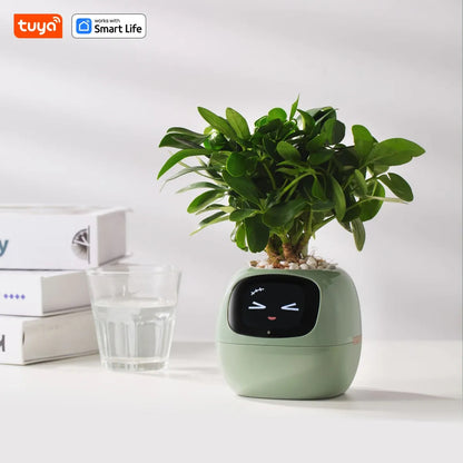 Smart Planter, Tuya Ivy Smart Planter, Endless Fun Over 49 Rich Expressions,7 smart sensors,AI Chips Make Raising Plants Easy and Fun