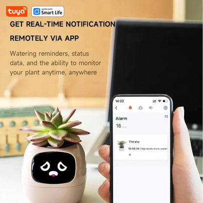 Smart Planter, Tuya Ivy Smart Planter, Endless Fun Over 49 Rich Expressions,7 smart sensors,AI Chips Make Raising Plants Easy and Fun